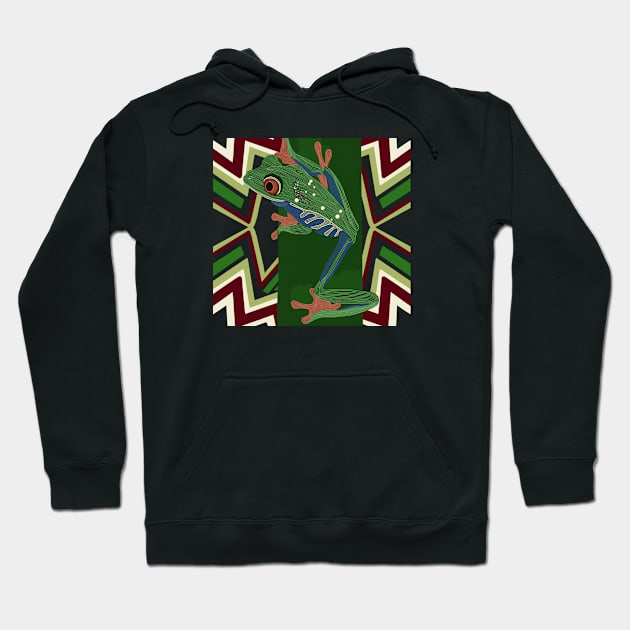 Fun Tree Frog Design Hoodie by Suneldesigns